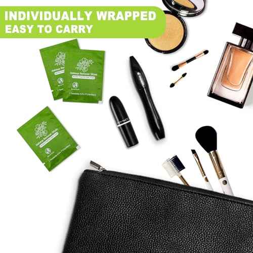 Makeup Remover Wipes Bulk Individually Wrapped,Travel Makeup Wipes Individual Makeup Remover Wipes Bulk Gentle Cleansing Makeup Remover Wipes for Face Cleansing Mascara Lipstick Travel Hotel (100)
