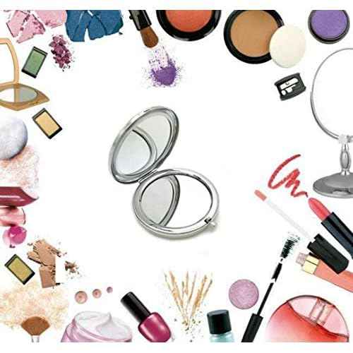 Travel Pocket Mirror Daughter Present from Mom and Dad, Unique Birthday Gift, Graduation Gifts for Her, Present for Women Girls, Silver Makeup Mirror Personalized