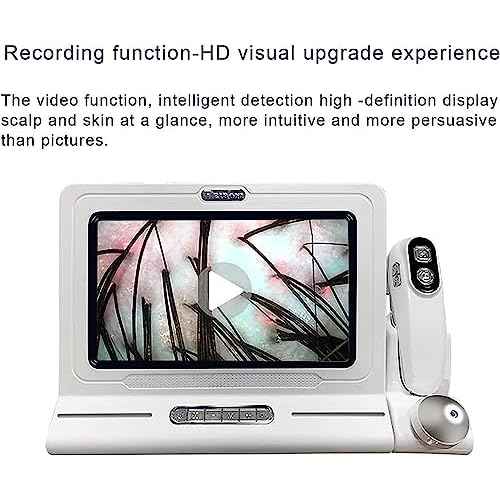 Skin Scalp Analyser, 11 Inch HD LCD Screen Microscope Tester with 50X 200X HD Lenses,Skin Health Analyzer, Skin Detector Facial Skin Moisture Detector Tester