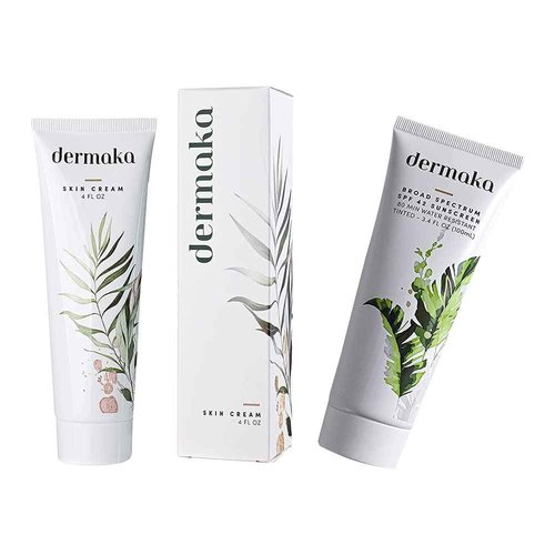 Dermaka Skin Cream for Uneven Skin Tones with Tinted Suncream Broad-Spectrum SPF 42 - Water Resistant for 80 Minutes