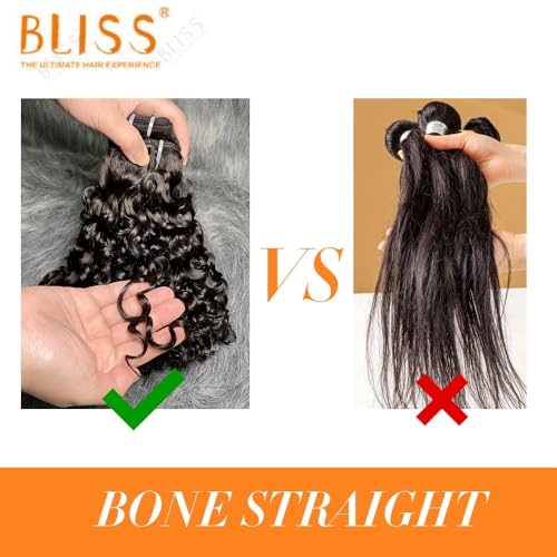 Sew In Hair Extensions Real Human Hair 8 Inch Curly Weft Hair Extensions Full Head Double Weft SDD Burmese Bone Straight Hair Single Bundle for Women 100g Natural Color (Curly,14inch)