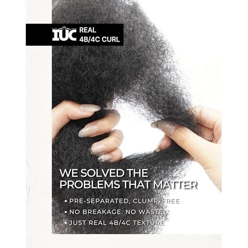 IUC Afro Kinkys Bulk Human Hair (16Inch, 50g, Honey Blonde) 4C Afro Kinky-Curly 100% Human Hair, Ideal for Braiding, Twists, Dreadlocks, Loc Repair, Kid-Friendly
