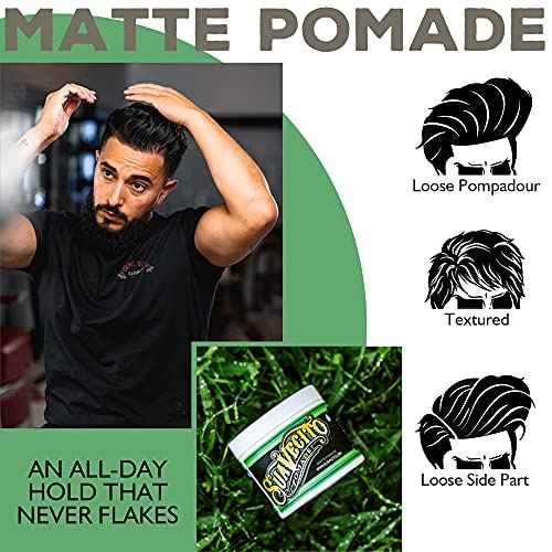 Suavecito Pomade Matte (No Shine) Formula 4 oz, 2 Pack - Medium Hold Hair Pomade For Men - Matte Hair Paste For Natural Texture Hairstyles