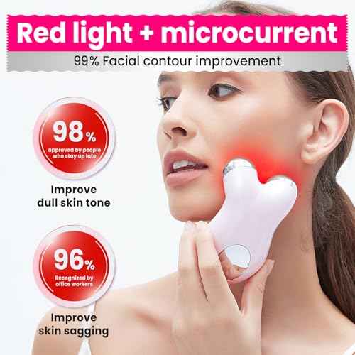 Microcurrent Facial Device,Latest Red Light Technology,Enhances The Ability to Lift The Face and Tighten The Skin,Facial Wrinkle Equipment,Smart Photon Micro-Current Device,Model:EP-300.