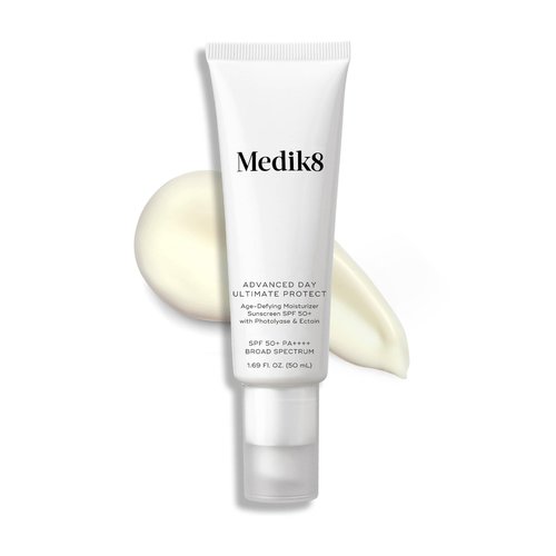 Medik8 Advanced Day Ultimate Protect - Daily Face Moisturizer with Hyaluronic Acid - SPF 50 UVA/UVB Moisturizer Face Cream - Gluten Free - 1.69 oz