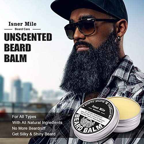 Beard Grooming Kit for Men Care: with Beard Shampoo - Oil - Balm - Brush - Comb - Scissors & Storage Bag, Fathers Day - Christmas - Birthday Gifts for Men, Stocking Stuffers for Him/Boyfriend/Husband