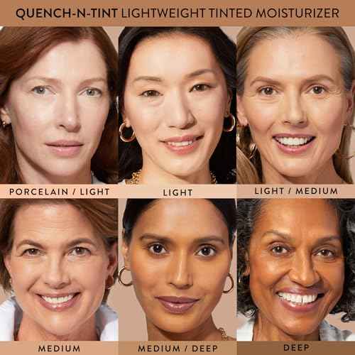 LAURA GELLER NEW YORK Quench-n-Tint Hydrating Foundation - Light/Medium - Sheer to Light Buildable Coverage - Natural Glow Finish - Lightweight Formula with Hyaluronic Acid
