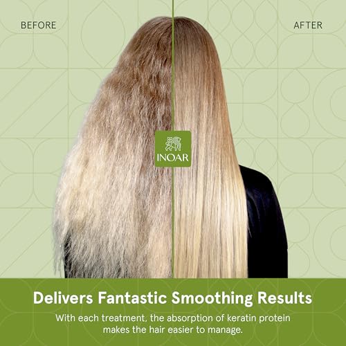 INOAR GHair Premium Keratin Step 2 with Keratin for Intense Frizz Reduction & Hair Smoothing, 6.7 Fl Oz