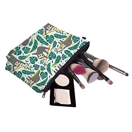 Deanfun Makeup Case Small, Cosmetic Zipper Bag Waterproof for Purse Mini, Women Cute Traveling Accessories Pouch for Ladies Thanksgiving Christmas Gifts(Sloth D2-51476)