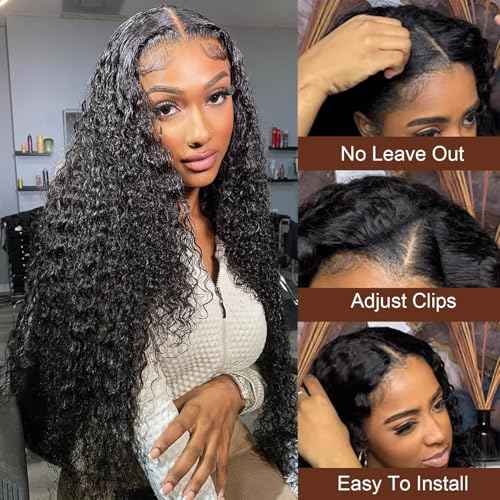 V Part Wig Human Hair curly Upgrade U Part Wig for Black Women Kinky curly Glueless Clip In Half Wig No Leave Out Wigs 180% Natural Color 18inch