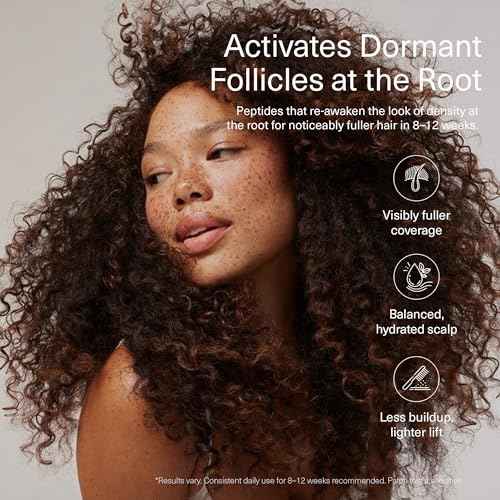 Bloom Clinically Proven Copper Peptide Hair Serum for Hair Growth - Non-Greasy & Lightweight Advanced Multi-Peptides for Women w/Thinning Hair - Promotes Fullness, Reduces Shedding - Made in USA
