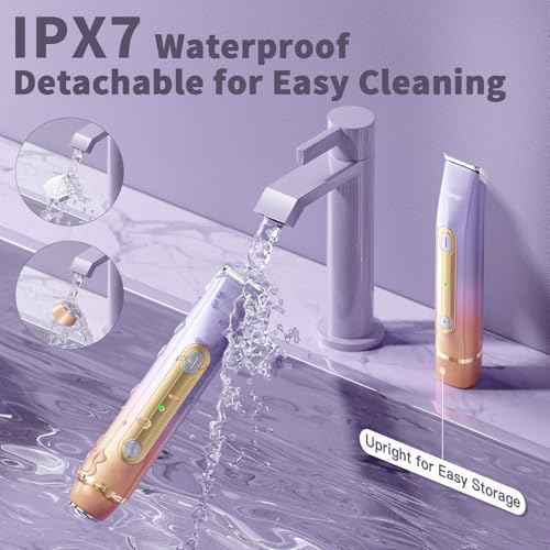 Bikini Trimmer for Women, Electric Razors with Dual Heads, Rechargeable Pubic Hair Trimmer with IPX7 Waterproof, Painless Pro Shaver for Underarm Leg Arm Body Face Private Area£¨DuskyRose£©