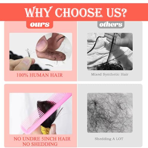 Human Braiding Hair for Boho Braids Human Hair 150g 22 Inch Boho Human Braiding Hair Curly 12A Deep Wave Bulk Bohemian Knotless Braids 3 Bundles Natural Color