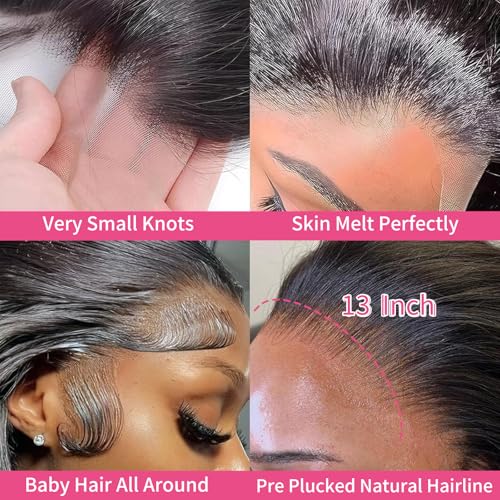 22 Inch Body Wave 13x6 Lace Front Wigs Human Hair HD Lace Frontal Wigs Human Hair for Women Glueless Wigs Human Hair 200% Density Pre Plucked with Baby Hair