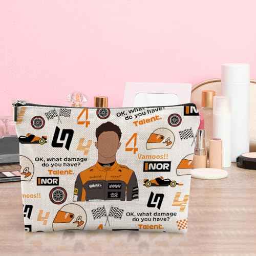 LONGXIN Racing Fans Gifts for Women Girls Makeup Bag Cosmetic Bag