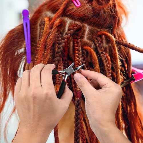 Hair Extension Pliers Hair Extension Beads Kit Black Pliers Hairs Pull Through Tool for Professional Hairs Styling Tools Accessory