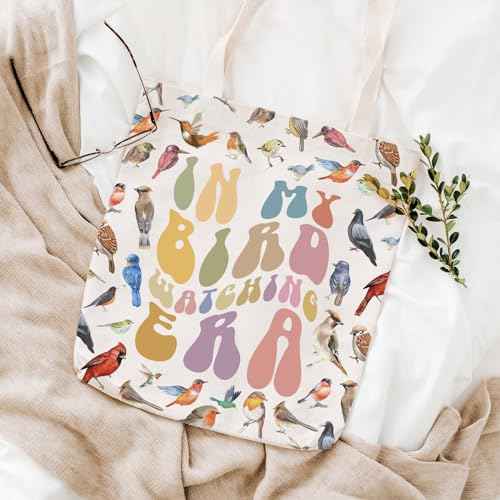 WCGXKO Bird Lovers Gift Bag - Birdwatchers' Crazy Bird Lady Era Tote