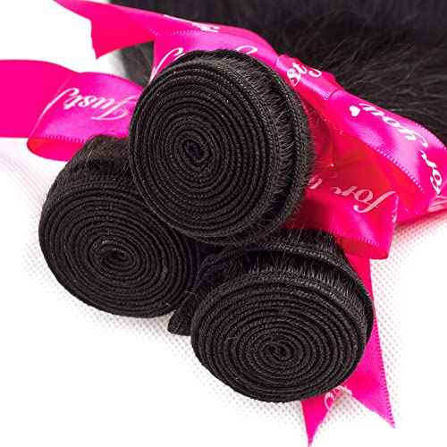 Subella Brazilian Straight Hair 3 Bundles 14 16 18inch Grade 10A Virgin Straight Human Hair Bundles Natural Black Color Hair Extensions