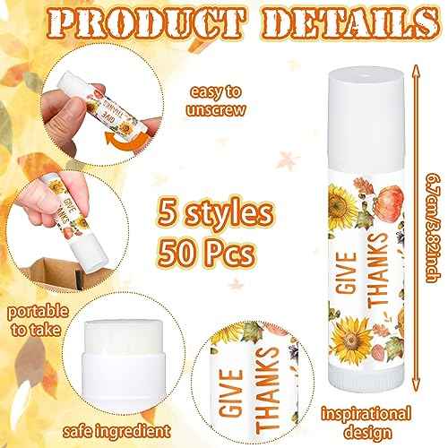 100 Pcs Thanksgiving Lip Balms Friendsgiving Party Favors Bulk Thanksgiving Lip Balm Fall Party Gifts Autumn Basket Stuffers Small Thank You Gift for Women Men Staffs (Honey Flavor)