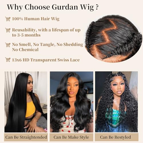 Body Wave Lace Front Wigs Human Hair Pre Plucked 200 Density HD Lace Frontal Wig With Baby Hair 13x6 Lace Front Wigs Natural Color Glueless Wigs 22 Inch