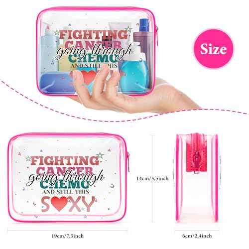 Cancer Awareness Gift for Women Makeup Bag Inspirational Chemo Cancer Survivor Cancer Fighter Cancer Warrior Gift for Cancer Patient Friend Breast Cancer Travel Cosmetic Organizer Portable Makeup Case