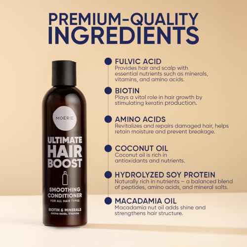 Moerie Ultimate Hair Growth Conditioner ? For Longer, Thicker, Fuller Hair - Vegan Friendly Volumizing Hair Products ? Paraben & Silicone Free ? All Hair Types ? Reverse Hair Loss ? 8.45 fl oz (250ml)