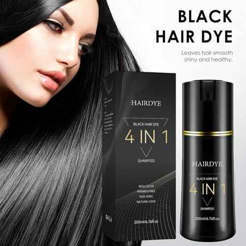 Hair Dye Shampoo,New Instant Hair Care dye shampoo For Men And Women (black)