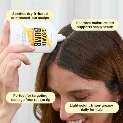 Growth Bomb Hair Rescue Tonic - Hair Care & Scalp Tonic for Growth, Root Serum for Women & Men with Natural Botanicals, Use Daily on Thick or Fine Strands to Prevent Loss - 100 mL