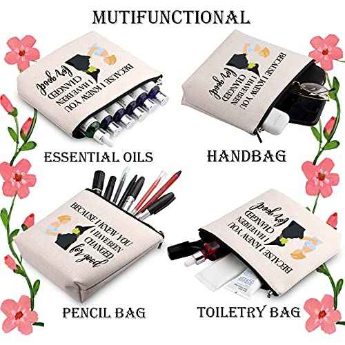 WCGXKO Musical Lover Gift for Best Friend Because I Knew You I Have Been Changed For Good Make Up Bag (Changed For Good)