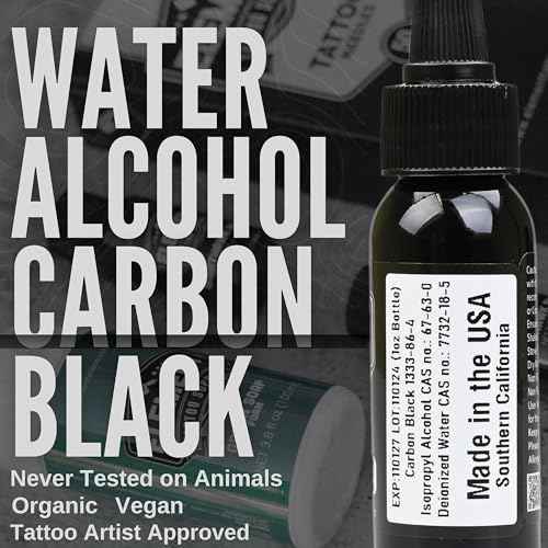 Element Tattoo Supply Black and White Tattoo Ink Set 8oz Professional Set for Human Skin Tattooing Mixing Outlining Highlight