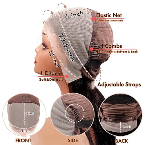 99j Burgundy Straight Wig Human Hair 13x6 Hd Lace Front Human Hair Wigs For Black Women Glueless Lace Front Wigs Pre Plucked 180% Density 22 Inch