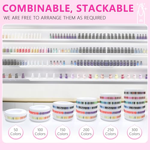 Nail Polish Display Book 300 Colors, Professional Nail Color Display Show Nails Sample Book (CS300)