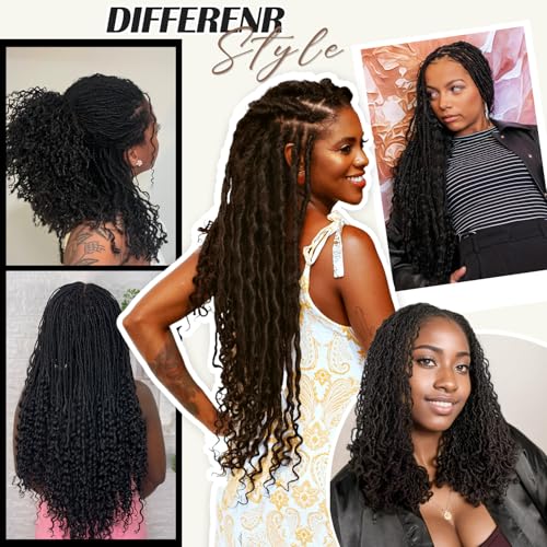 Teresa 0.2cm Micro Sister loc Extensions Human Hair Micro Locs Extensions Human Hair Interlocking Sisterlocks Sister Locs Curly Ends 100% Real Human Hair Dreadlock Extensions£¨18 Inch 30 Strands£©