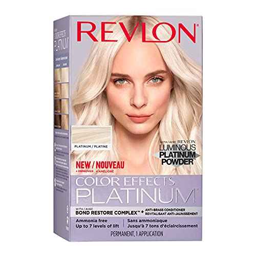 Revlon Color Effects Permanent Highlighting Kit, Ammonia & Paraben Free Hair Dye, 60 Platinum, 8 Oz (Pack of 1)