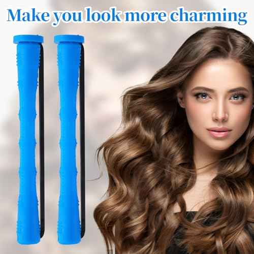 Hair Perm Rods for Short Long Hair - 20 PCS Plastic Cold Wave Rods, Small Perming Irons Hair Curling Rollers Curlers, Professional Hairdressing Styling Supplies (0.35 Inches, Blue)