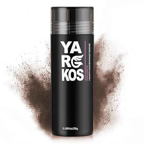 Hair Fibers for Thinning Hair or Fill In Fine, Hair Building Fibers (28g) for Women & Men, Hair Powder for Instantly Thicker, Fuller Looking - DARK BROWN