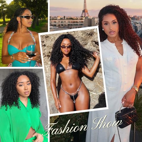 Beauty Youth Afro Kinky Curly Human Crochet Hair - Knotless Pre-Separated Feather-Light Crochet Human Hair Extensions For Braids - 70g/Pack 20Inch