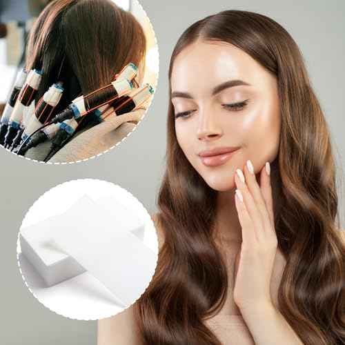200PCS Perm Paper for Hair, Disposable Salon Hair End Wrap Papers, High-Temperature Resistant Perm Roller Paper, Hairstyling Curling Tool for Professional Home Cold Hot Perms -White, 2 Sizes