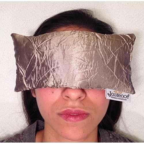 Jadience Lavender Eye Mask - Gold: Soothing Eye Pillow for Stress & Tired Eyes! | Perfect Yoga Eye Bag | Best Eye Mask for Migraines