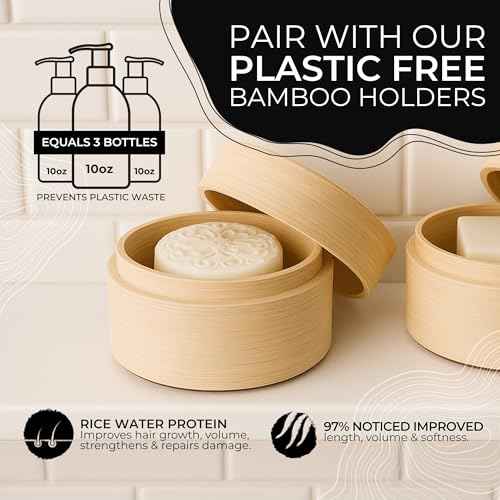 Viori Hidden Waterfall Shampoo Bar - Made with Rice Water for Hair Growth - Handcrafted Sulfate Free Shampoo
