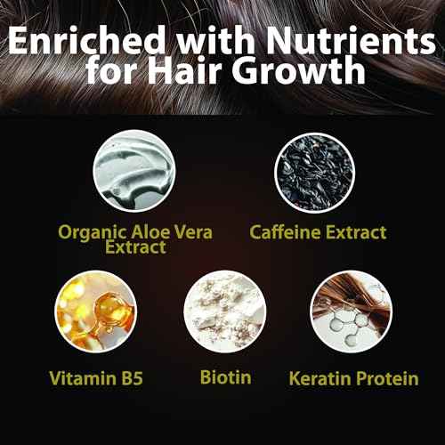 Advanced Hair Growth Serum - Hair Growth Oil with Aloe Vera Biotin, Caffeine & Keratin - Hair Oils Stimulates Growth, Moisturizes & Conditions Scalp - Hair Serum for Thicker Fuller Hair 60ml