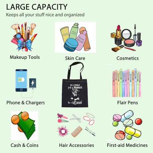 TV Show Merch Zipper Pouch Horror Movie Lover Gift TV Show Fans Gift TV Show Inspired Makeup Bag TV Show Fans Gift (Wed tote)