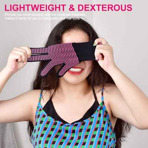 Heat?Resistant Gloves?Silicone?Grip Protection for Hair Styling, Curling & Flat Iron, Heat Press, Sublimation?Universal Fit