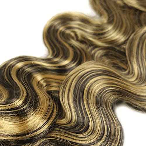 P1B27 Highlight Bundles Human Hair Honey Blonde Body Wave 3 Bundles 18 20 22 inch Brazilian Unprocessed 8A Virgin Remy Hair Extensions