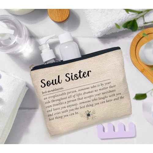 IWXYI Friend Makeup Bags,Friend Definition Makeup Bags With Zipper,Bestie Friend Makeup Bag Zipper Pouch Travel Toiletry Gifts For Women,Friend Gifts For Women,Friend Gifts