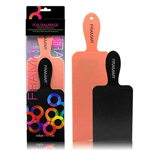 FRAMAR Balayage Board and Paddle Set - Long and Short Foil Board For Highlights, Highlighting Board, Balayage Hair Dye Kit, Hair Salon Supplies, For Enhanced Precision - 2 Pack