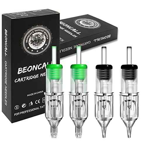 Tattoo Cartridge Needles - Beoncall 40Pcs Disposable Tattoo Cartridge Needles Round Liner Magnum Assorted 1203RL 1205RL 1207M1 1209M1 for Tattoo Machine Gun Tattoo Supply¡¦
