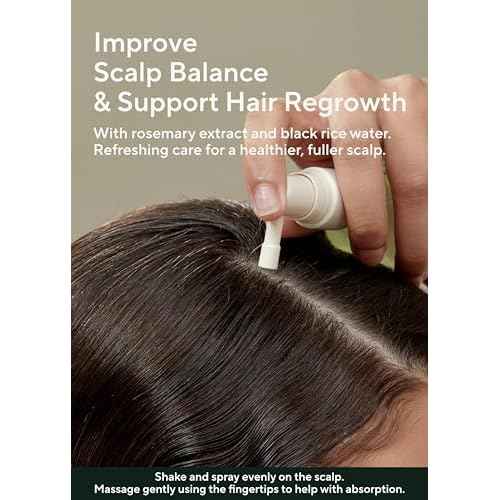 AROMATICA Root Enhancer Rosemary Water Spray for Hair Growth ? Korean Hair Care Oil for Scalp Detox ? Flaky & Itchy & Dry Scalp Treatment ? Free from Sulfate, Silicone, and Paraben (3.38oz)