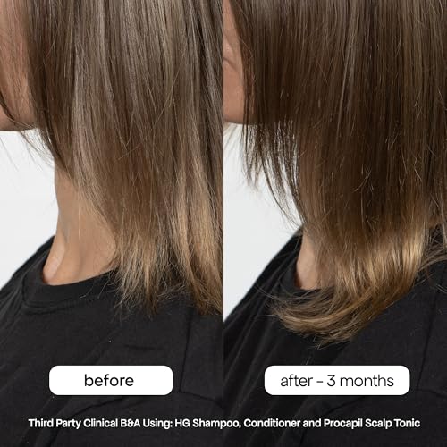 BondiBoost HG Anti-Thinning Shampoo Conditioner Set [16.90 fl oz each], Clinically Tested to Promote Fuller + Thicker-Looking Hair for Women & Men, Procapil, Redensyl & Rosemary Formula, Sulfate-Free