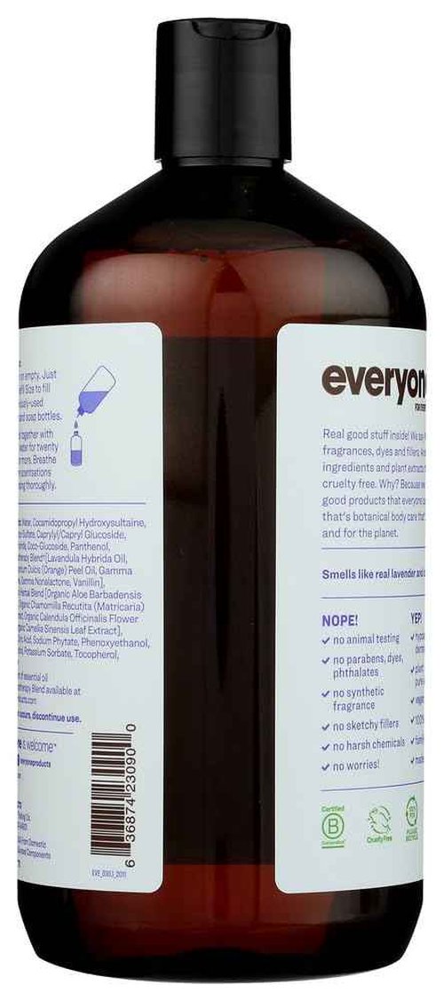 Everyone Hand Soap Refill, 32 Ounce (Pack of 6), Lavender and Coconut, made with Essential Oils for kitchen and bathroom